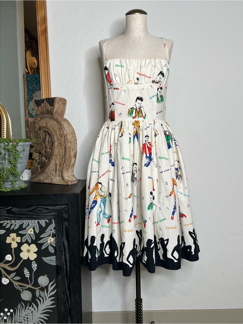 Bernie Dexter Cream Swing Dress Fit and flare dress